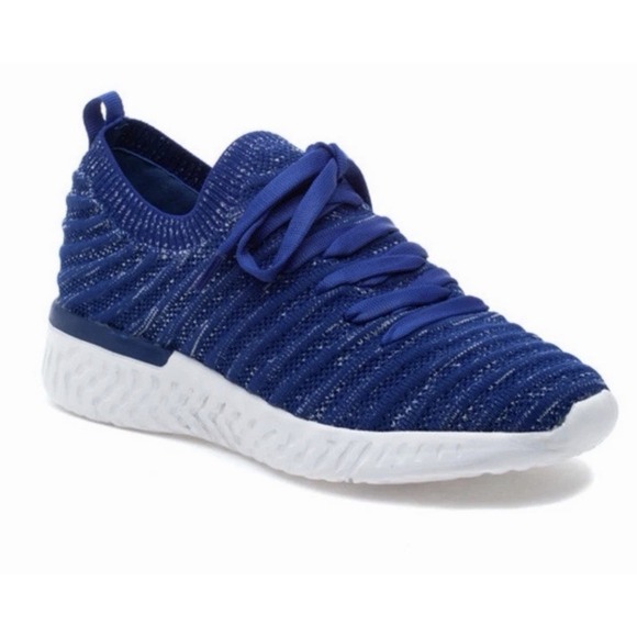 Urban Sport by J/Slides Stretch Knit Sneaker Blue ‎ Size 9 MSRP $118 - Picture 3 of 10